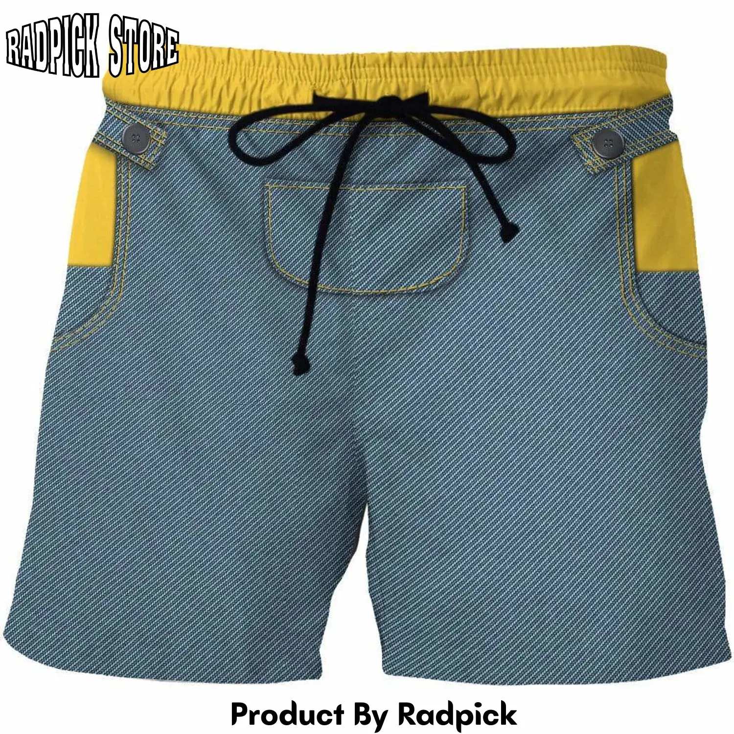 Radpick 3d custom beach shorts minions rp631619